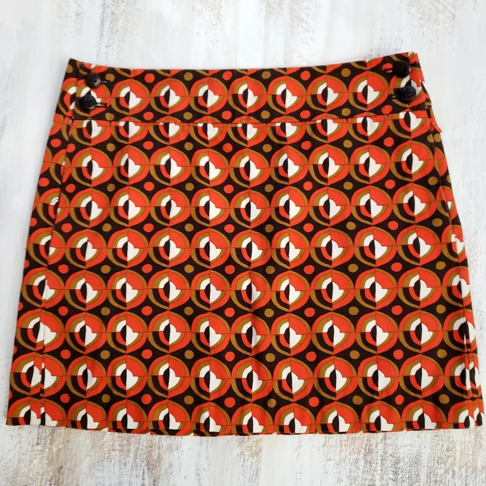 Nwot J. Crew  Abstract Geometrical Print Mini Skirt